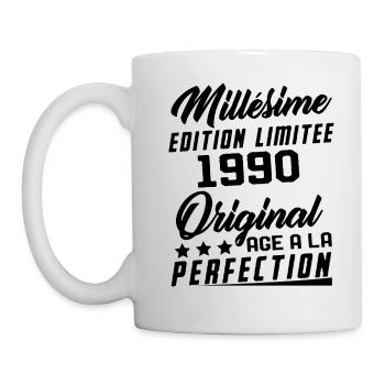 Millésime 1990 Original Cadeau D'anniversaire - Mug blanc - blanc - Gauche