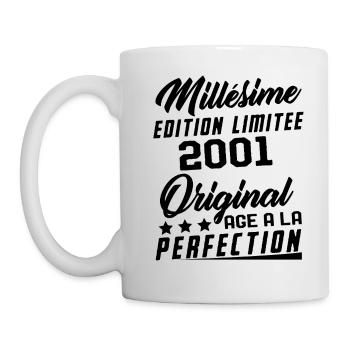 Millésime 2001 Original Cadeau D'anniversaire - Mug blanc - blanc - Gauche