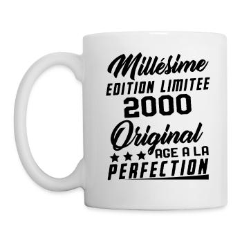 Millésime 2000 Original Cadeau D'anniversaire - Mug blanc - blanc - Gauche