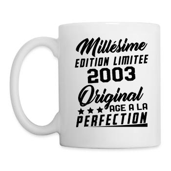 Millésime 2003 Original Cadeau D'anniversaire - Mug blanc - blanc - Gauche