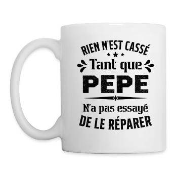 Rien n'est cassé tant que Pepe le réparer cadeau - Mug blanc - blanc - Gauche