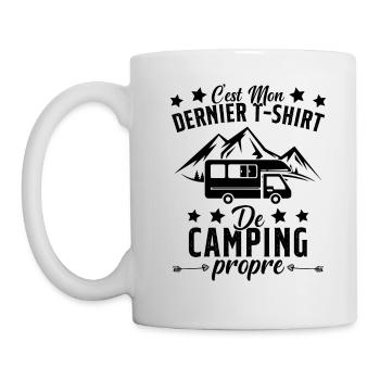 Mon Dernier T-shirt de Camping Cadeau - Mug blanc - blanc - Gauche