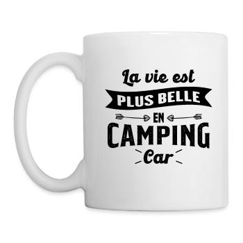 La vie est plus belle en Camping-car humour cadeau - Mug blanc - blanc - Gauche