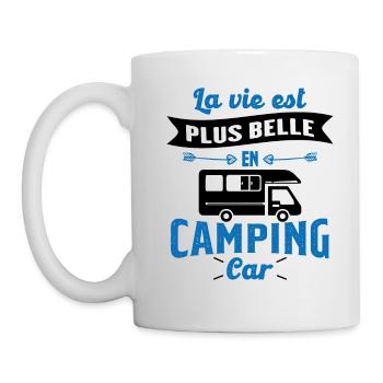 La vie est plus belle en Camping-car humour cadeau - Mug blanc - blanc - Gauche