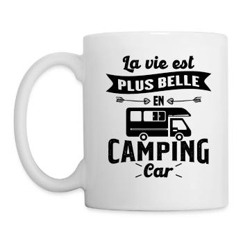 La vie est plus belle en Camping-car humour cadeau - Mug blanc - blanc - Gauche