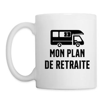 Mon Plan de Retraite Camping Car Humour Cadeau - Mug blanc - blanc - Gauche