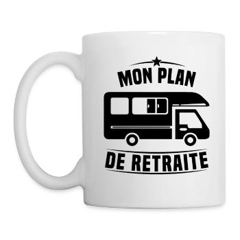 Mon Plan de Retraite Camping Car Humour Cadeau - Mug blanc - blanc - Gauche