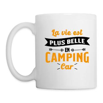 La vie est plus belle en Camping-car humour cadeau - Mug blanc - blanc - Gauche