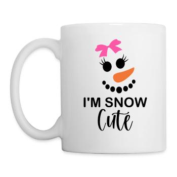 Bonhomme de neige - Je suis mignon des neiges - Mug blanc - blanc - Gauche