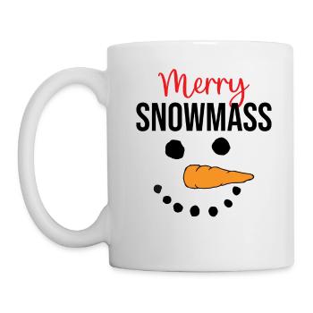Snowman - Merry Snowmass - Tasse - Weiß - Links