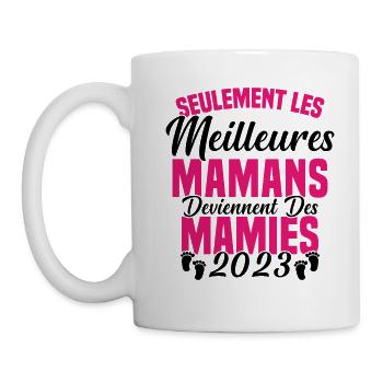 Les Meilleures Mamans Deviennent des Mamie 2023 - Mug blanc - blanc - Gauche