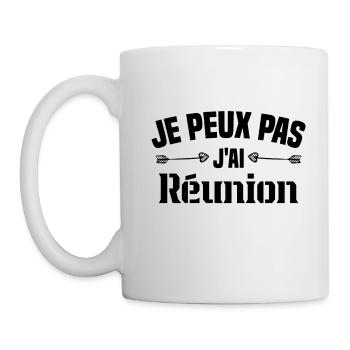 je peux pas j'ai Réunion Cadeau Humour - Mug blanc - blanc - Gauche
