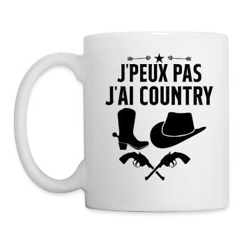 Je Peux Pas J'ai Country Cowboy Western Cadeau - Mug blanc - blanc - Gauche