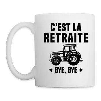 C'est la retraite Bye Bye le cadeau agriculteur - Mug blanc - blanc - Gauche