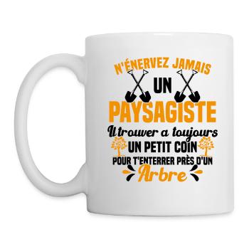 Paysagiste et jardinier cadeau humour - Mug blanc - blanc - Gauche