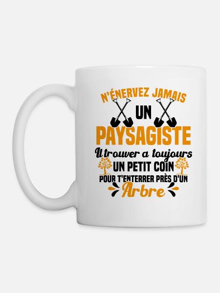 Paysagiste et jardinier cadeau humour - Mug blanc - blanc