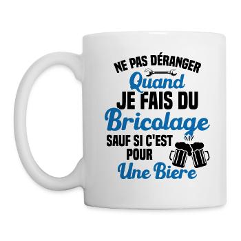 Ne pas déranger quand je fais du bricolage Humour - Mug blanc - blanc - Gauche