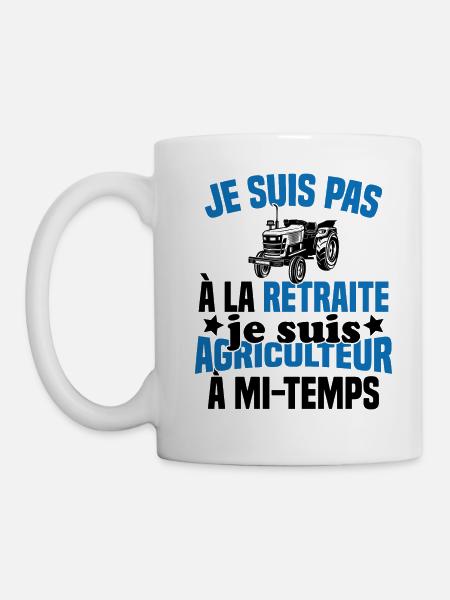 Idée cadeau pour un agriculteur retraité - Mug blanc - blanc