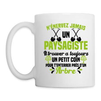 Paysagiste et jardinier cadeau humour - Mug blanc - blanc - Gauche