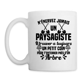 Paysagiste et jardinier cadeau humour - Mug blanc - blanc - Gauche