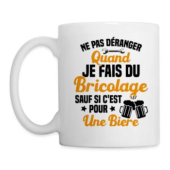 Ne pas déranger quand je fais du bricolage Humour - Mug blanc - blanc - Gauche