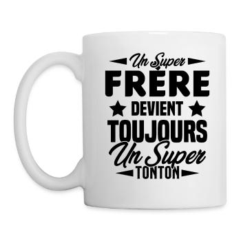 Un super frère devient toujours un Super Tonton - Mug blanc - blanc - Gauche