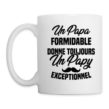 Papa Formidable Donne Toujours Papy Exceptionnel - Mug blanc - blanc - Gauche