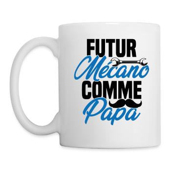 Futur mécano comme papa Cadeau futur mécano - Mug blanc - blanc - Gauche