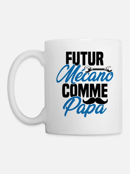 Futur mécano comme papa Cadeau futur mécano - Mug blanc - blanc