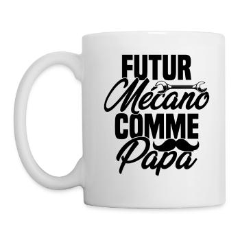 Futur mécano comme papa Cadeau futur mécano - Mug blanc - blanc - Gauche