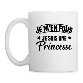 je m'en fou je suis une princesse - Mug blanc - blanc - Gauche