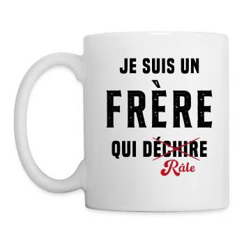 Frère râleur cadeau drôle humour rigolo - Mug blanc - blanc - Gauche