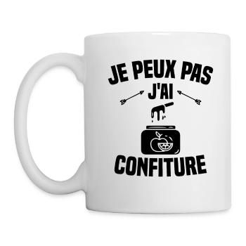 je peux pas j'ai confiture idée cadeau humour - Mug blanc - blanc - Gauche
