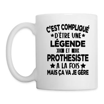 Légende et PROTHESISTE Cadeau Humour - Mug blanc - blanc - Gauche