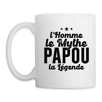 Grand-Père Papou l'Homme le Mythe la Légende - Mug blanc - blanc - Gauche