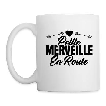 Femme Petite Merveille En Route Future Grossesse - Mug blanc - blanc - Gauche