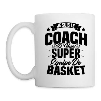 Je Suis Le Coach D'une Super Équipe De Basket - Mug blanc - blanc - Gauche