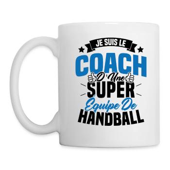 Je Suis Le Coach D'une Super Équipe De Handball - Mug blanc - blanc - Gauche