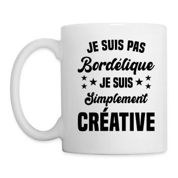 Je suis pas bordélique je suis simplement créative - Mug blanc - blanc - Gauche