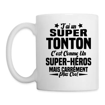 Super Héros Tonton Cool Humour Oncle - Mug blanc - blanc - Gauche