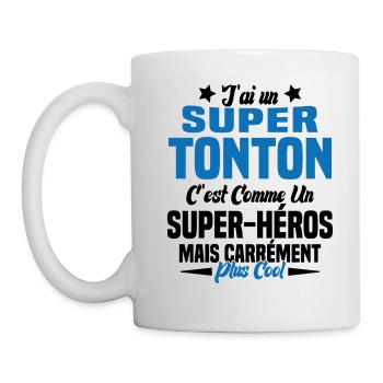 Super Héros Tonton Cool Humour Oncle - Mug blanc - blanc - Gauche