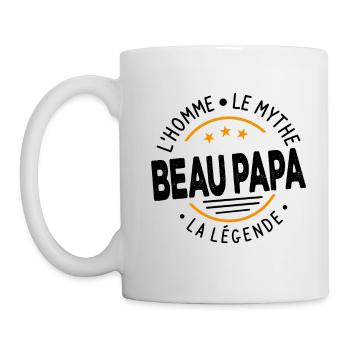 Beau-papa L'homme Le Mythe La Légende Cadeau - Mug blanc - blanc - Gauche