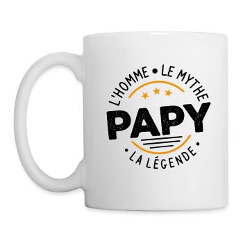 Grand-Père Papy l'Homme le Mythe la Légende - Mug blanc - blanc - Gauche