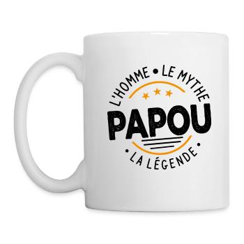 Grand-Père Papou l'Homme le Mythe la Légende - Mug blanc - blanc - Gauche
