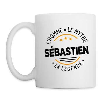 Sébastien L'Homme LeMythe La Légende Cadeau Humour - Mug blanc - blanc - Gauche
