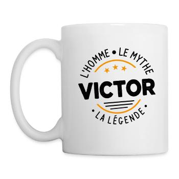 Victor L'Homme Le Mythe La Légende Cadeau Humour - Mug blanc - blanc - Gauche