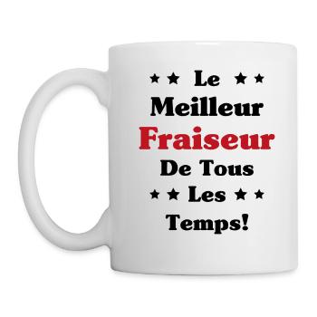 Le Meilleur Fraiseur de tous les temps - Mug blanc - blanc - Gauche
