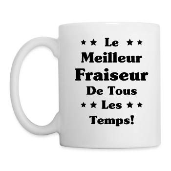 Le Meilleur Fraiseur de tous les temps - Mug blanc - blanc - Gauche