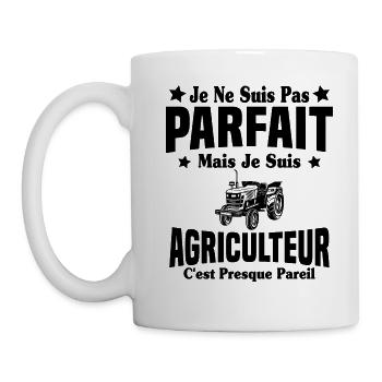 Pas parfait mais je suis un papa agriculteur Cool - Mug blanc - blanc - Gauche