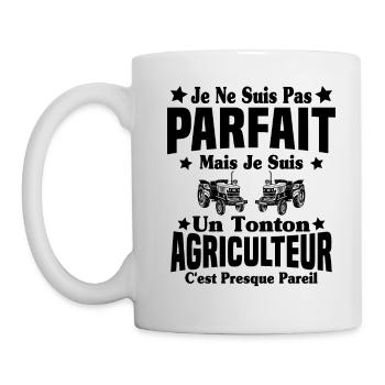 Pas parfait mais je suis un Tonton Agriculteur - Mug blanc - blanc - Gauche